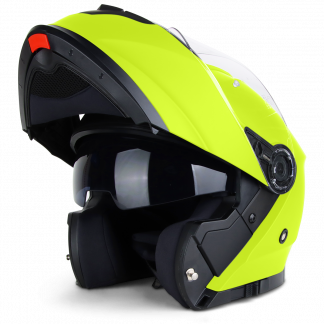 Vinz Santiago Motorhelm / Scooterhelm - Fluor Geel